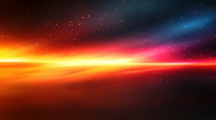 Cosmic Nebula Red Orange Yellow Blue Starscape
