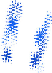 An abstract transparent wavy color blur design element.