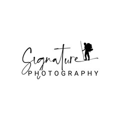 Wedding Signature photography Font Calligraphy Logotype Script Font Type Font lettering handwritten with camera icon