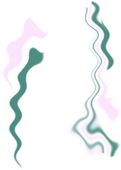 An abstract transparent wavy color blur design element.