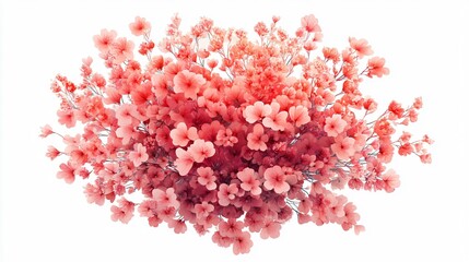 Fototapeta premium Beautiful Coral Pink Floral Bouquet Watercolor Artwork for Various Creative Uses