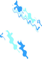 An abstract transparent wavy color blur design element.