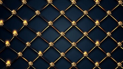 Naklejka premium Golden grid, dark background, luxury texture, design element