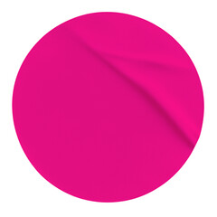 pink circle sticker wrinkled texture 