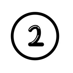 Circle number symbol sign