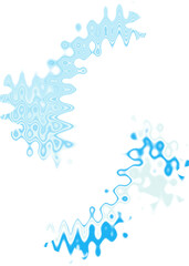 An abstract transparent wavy color blur design element.