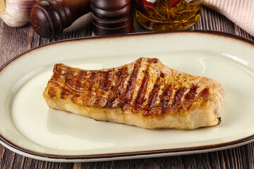 Tasty hot grilled pork loin