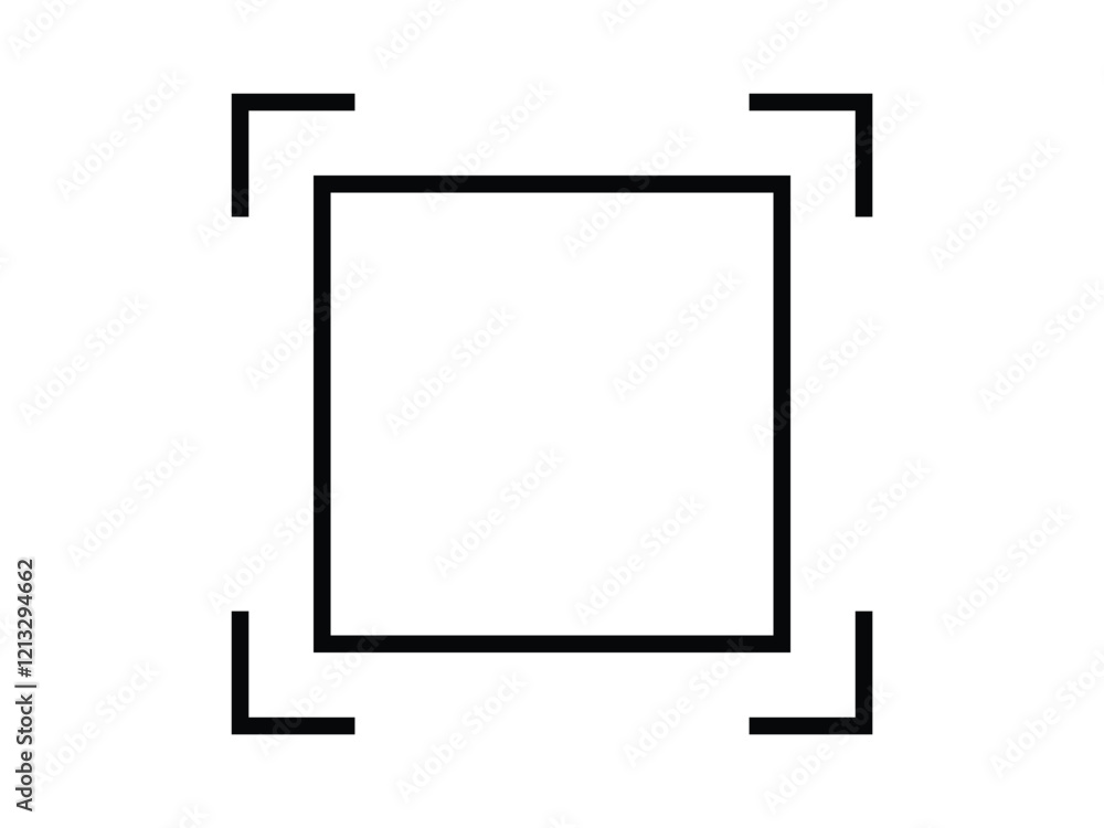 Poster scan square shape vector illustration on transparent background