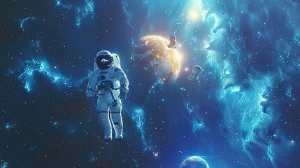 Cartoon_background_of_blue_space_with_planets_star