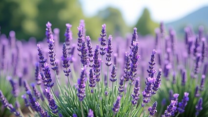Fototapeta premium A fragrant and visually appealing plant with purple flowers