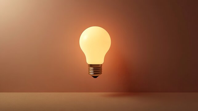 Illuminated Idea: Glowing Light Bulb Concept