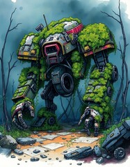 Robot Entwined with Vines