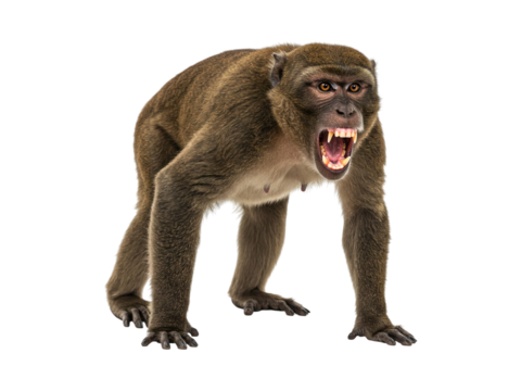 a dynamic and expressive monkey in a moment of raw emotion