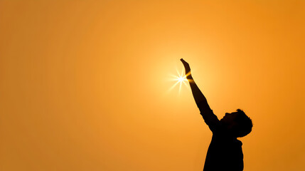 A figure reaching out to touch a glowing star, representing the quest for mental peace and emotional freedom.


