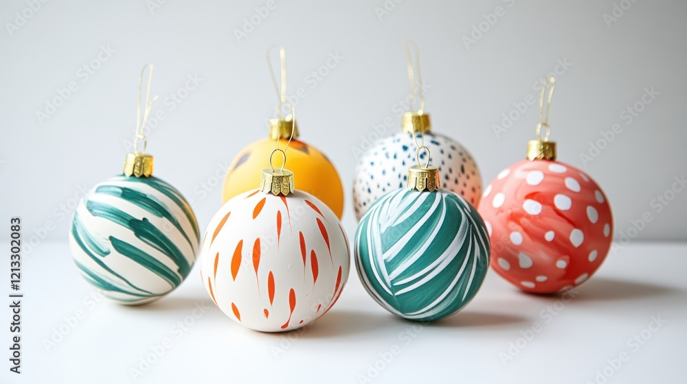 Wall mural DIY Christmas ornaments