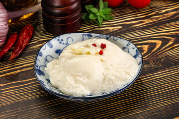 Italian soft young cheese burrata