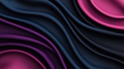 Obraz premium Elegant Fabric Waves in Deep Shades of Purple and Black Tones