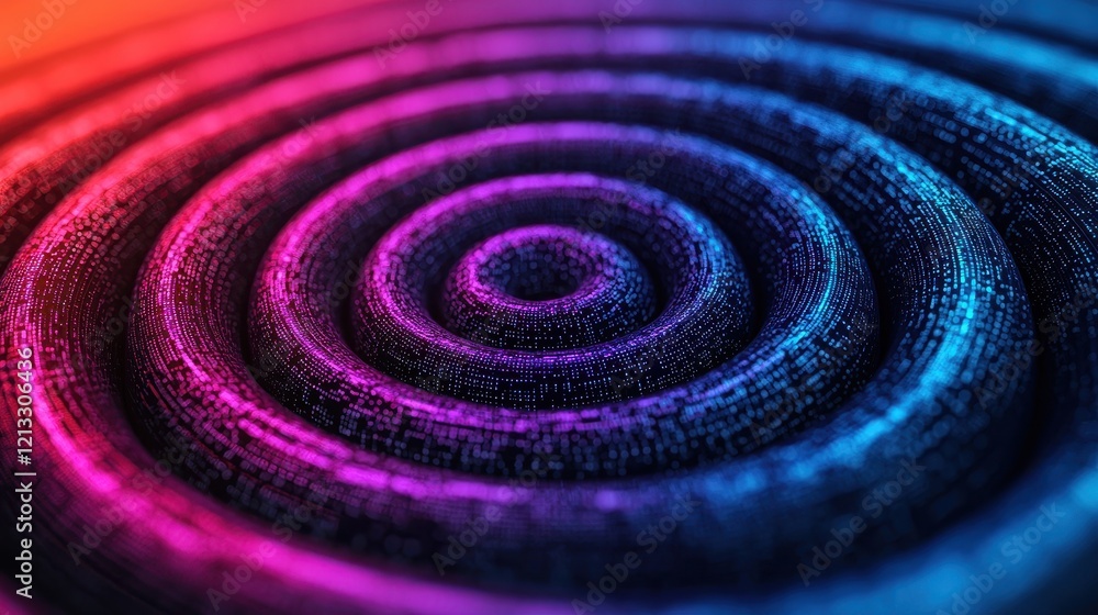 Poster colorful abstract spiral pattern with smooth gradient and texture