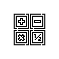 Education element icon. Educational equipment. Black icon. Silhouette