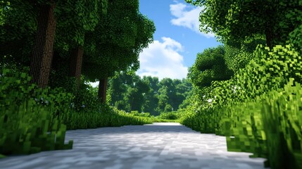 Obraz premium Sunlit Forest Path