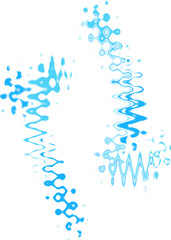 An abstract transparent wavy color blur design element.