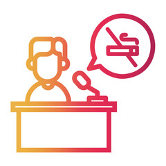 conference Line Gradient Icon