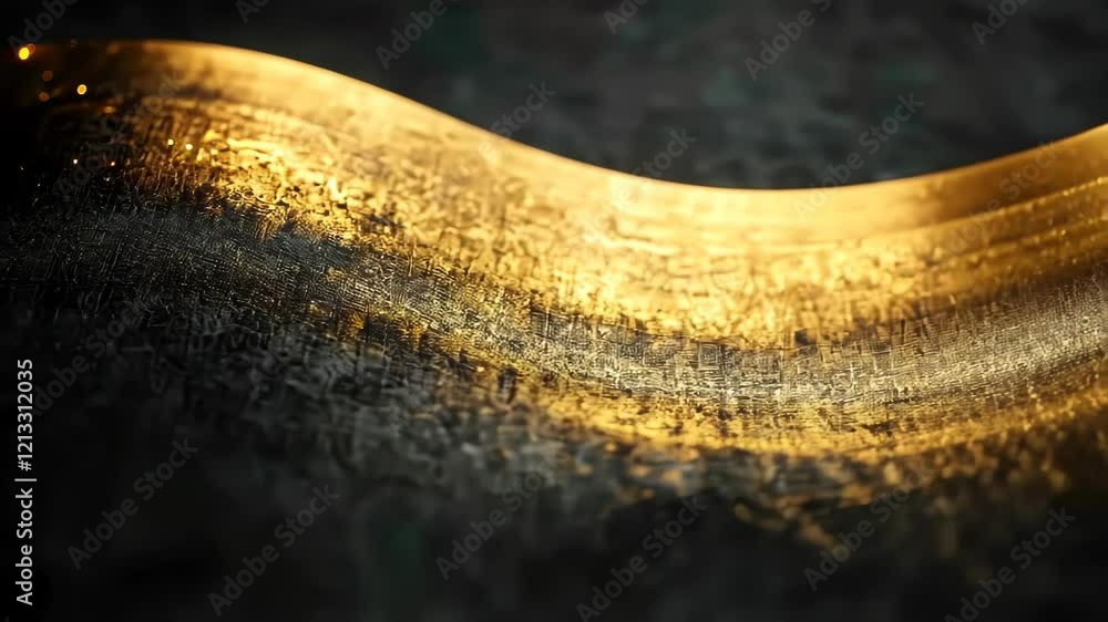 Poster shimmering curves of light dancing on a textured surface in an enchanting glow. generative ai