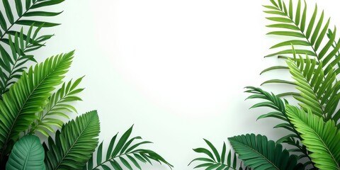 Tropical foliage, lush and vibrant