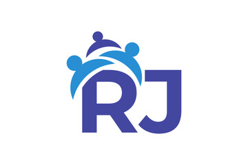 RJ letter business logo design