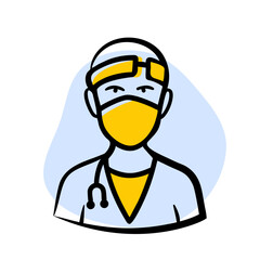 Health care Doctor, nurse medical and medicine icon. Medic, clinical worker sign. Hospital staff  