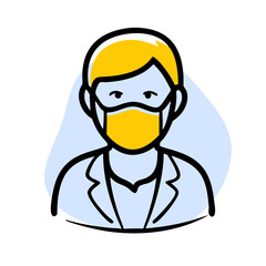 Health care Doctor, nurse medical and medicine icon. Medic, clinical worker sign. Hospital staff  