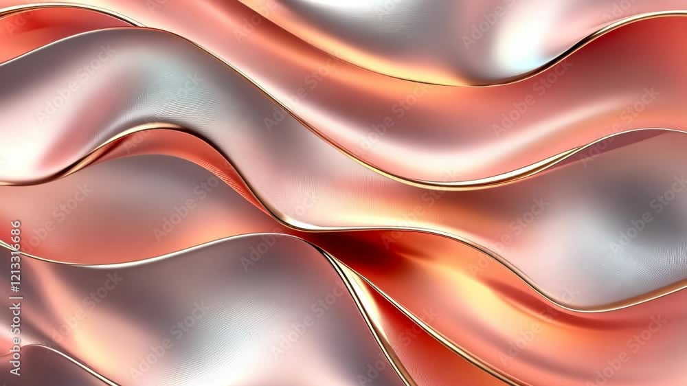 Poster captivating waves of silk in warm hues create an enchanting flow that mesmerizes the viewer and igni