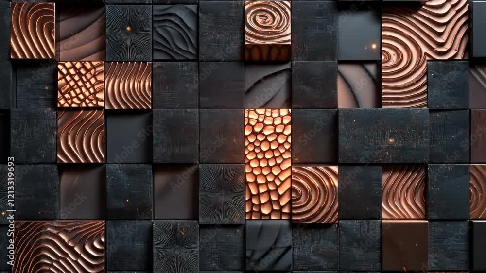 Poster discover captivating textures and patterns in a mesmerizing art installation with shimmering details