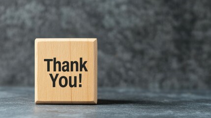 Thank-you cards and wooden blocks minimalist setting still life
