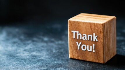 Thank-you cards with wooden blocks home decor minimalist simple