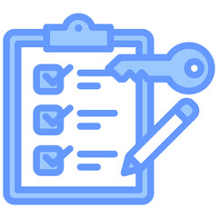 Opportunity Evaluation Blue Icon