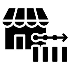 Market Saturation Glyph Icon