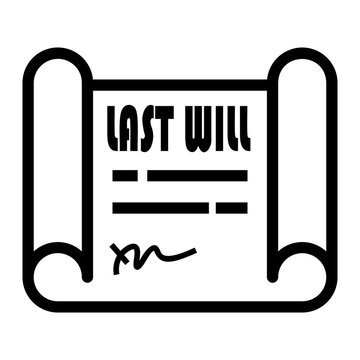 black and white last will document clip art preview