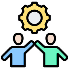 Teamwork Outline Color Icon