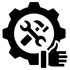 Equipment Reliability Glyph Icon