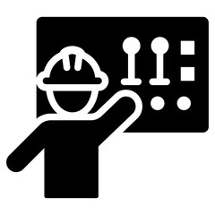 Operator Training Glyph Icon