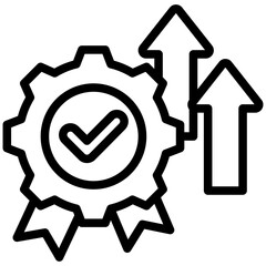 Quality Improvement Outline Icon