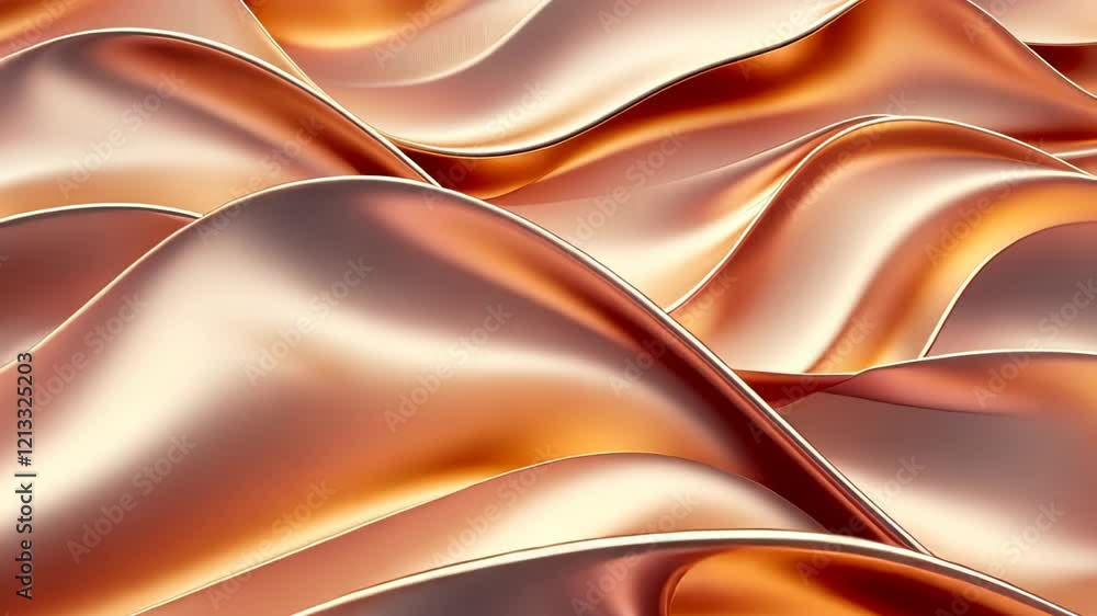 Aufkleber captivating waves of shimmering fabric dance under soft light in a lavish setting. generative ai