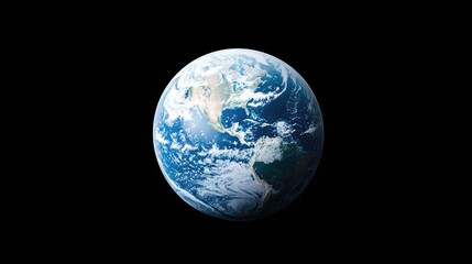 Fototapeta premium Earth globe, space view, clouds, continents, environmental awareness, global issues, stock photo