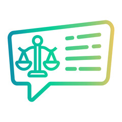 message Line Gradient Icon