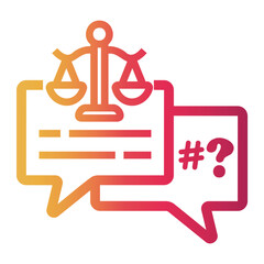 question Line Gradient Icon