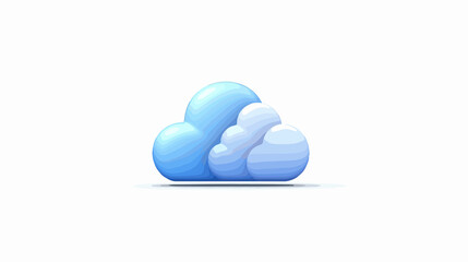 Obraz premium Cloud Storage Data Icon for Use in Digital Technology, Data Centers, Information Systems - Isolated Wide Angle Centered Image