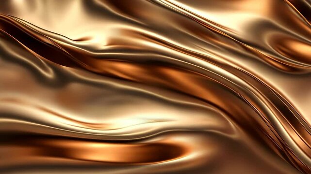 Mesmerizing golden waves dancing under soft light in a tranquil moment of elegance and beauty. Generative AI