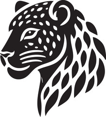 illustration of a leopard head
