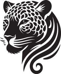 leopard head silhouette